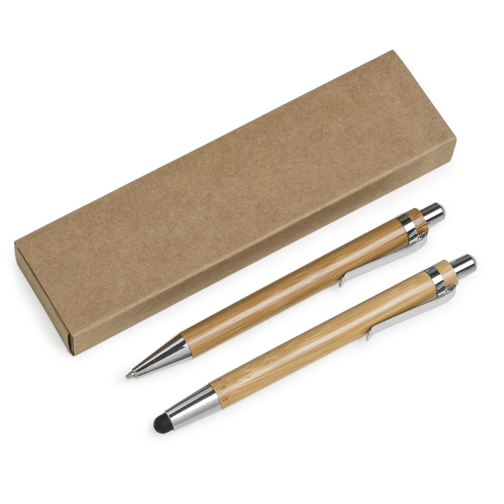 X13796 - Kit Ecológico Caneta e Lapiseira Bambu